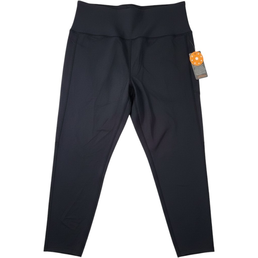 Copper Life Leggings Womens 3XL Black Back Support High Rise Compression Pocket